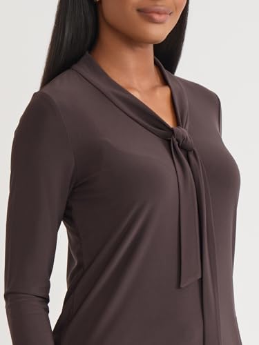 Kasper Women's 3/4 Sleeve Tie-Neck Top2