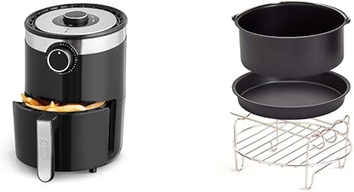 Dash DCAF250GBBK02 Aircrisp Pro - Freidora de aire compacta  cocina de horno 2 cuartos de galón negro y 6 piezas kit de accesorios para freidora de disponible en Yaxa Colombia