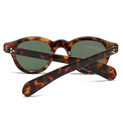 Image of JOVAKIT Trendy Round Sunglasses for Women Men 90s Retro Vintage Classic Fashion Round Frame Sun Glasses Black Shades