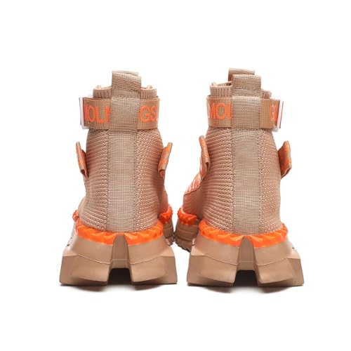 Image of Jakcuz Men's High Top Sneakers Breathable Gym Athletic Running Walking Tennis Boy Comfortable Fashion Platform Shoes