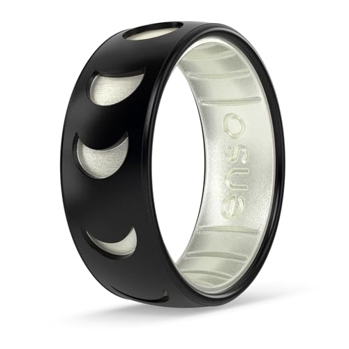 Enso Rings Etched Classic Silicone Rings - Etched Space Collection - Comfortable and Flexible Design
