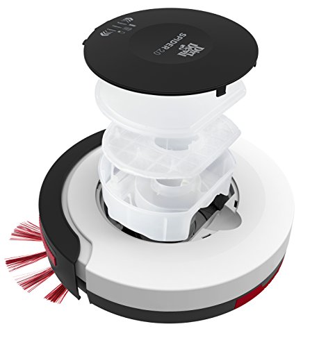 Dirt Devil M612 Spider 2,0 Saugroboter (lange Laufzeit: 90 min, 3 Reinigungsprogramme, Extra flach 7 cm, geringes Gewicht 1,5 kg) wei&szlig;/schwarz