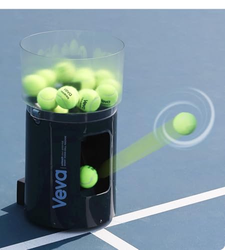 Veva R2, Tennis Ball Machine – 56 MPH Speed, 28 Drill Locations, Spin Control, 6H Battery, 60-Ball Capacity, 19.8 lbs Portable Launcher with App & OTA Upgrade (R2)
