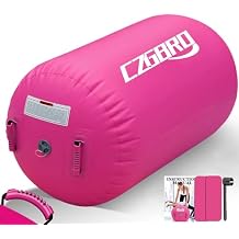 CZGBRO Gymnastics Barrel Air Roller NO Pump, Inflatable Tumbling Equipment Air Mat Octagon Mat for Backhandspring Training Cheerleading Home Use