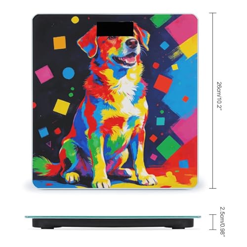 Báscula digital Colorful Dog para baño 400 lb capacidad miniatura 2