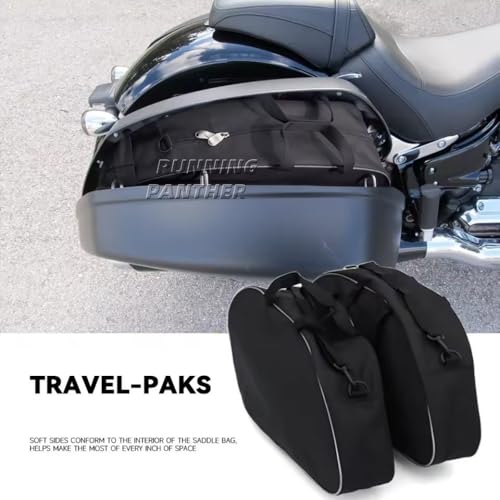 Bolsa interna para alforjas de motocicleta, color negro, compatible con FLSB Softail Sport Glide 2018-en adelante y FXLRST Low Rider ST 2022, paquete de 2 miniatura 7