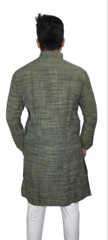 Image of Men Casual Ethnic Kurta Long Sleeve Regular Fit Traditional Comfortable Daily Outfit