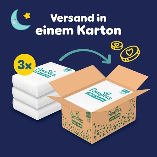 Pampers Night Pants Größe 4, 180 Windeln, 9-15kg, Pampers Night Pants Bieten Zusätzlichen Schutz Für Die Ganze Nacht