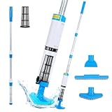 4 in 1 Cordless Rechargeable Small Pool Vacuum spa hot tub 90 Mins Running Time, 12 Gallons/Min Powerful Suction