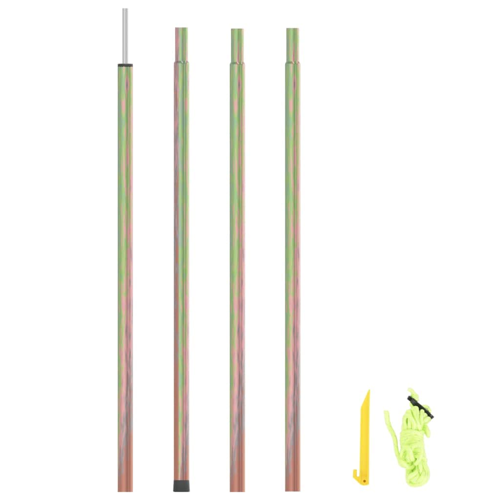 vidaXL 1/2x Poste de Toldo de Vela de Acero Galvanizado 200cm/250cm Carpa