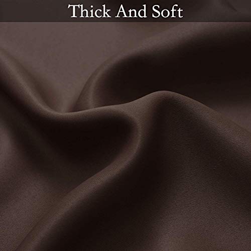 Image of SimpleHome Ombre Gradient Brown White to Gray Curtains for Bedroom,52Wx72L | Room Darkening Curtains,Light Blocking Thermal Insulated Grommet Window Curtains for Living Room,2 Panels,72 Inches Length