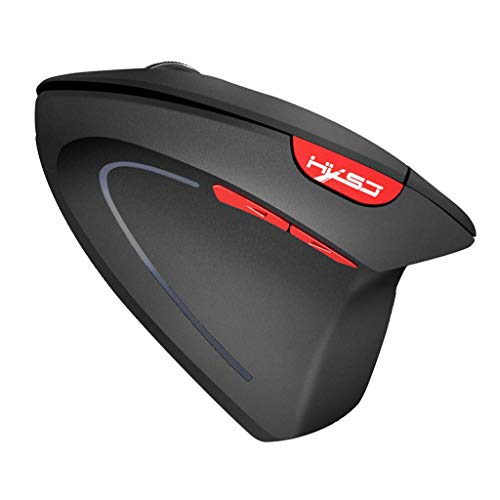 Mouse sem fio Almencla 2,4 GHz óptico vertical para jogo/escritório mouse com 3 DPIs ajustáveis: 800