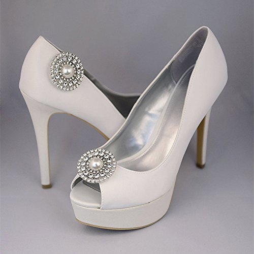 Clips pour chaussures mariage perles strass cristal bijoux talons