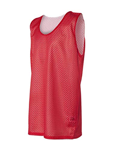 Badger Sport Red/White Youth Medium Reversible Mesh Tank Top Jersey Uniform