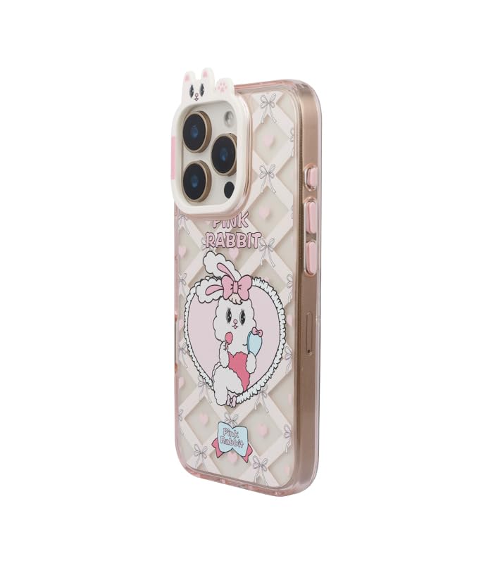 Image of Pink Rabbit Case Cover for iPhone 15 Pro Max | Cute Animal Design | Soft TPU Back Cover | Slim Fit & Shockproof | Anti-Scratch Finish | Lightweight Protective Case
