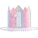 Baby 1st Birthday Rainbow hat - First Birthday Crown hat, Baby Birthday Photo Props, Mini Rainbow Crown Party Decorations, Pastel Rainbow hat