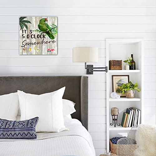 Plaque murale bois de qualité It's 5 O'Clock Somewhere déco 40 cm - 6