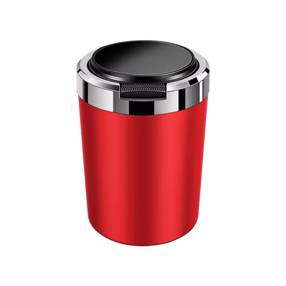 QOEMRHELT Car Ashtray with Lid,Portable Smokeless AshTrays for Infiniti Q50 G37 QX70 FX35 Q60 Q30 QX60 JX Vehicle Smell Proof Auto Cigarette Ashtray Cup Holder Accessory,B-Red