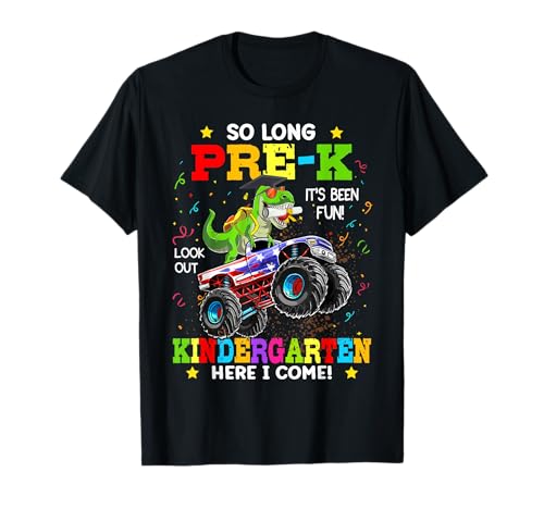 Pre-k Graduation Boys Kids Kindergarten Here I Come Dinosaur T-Shirt