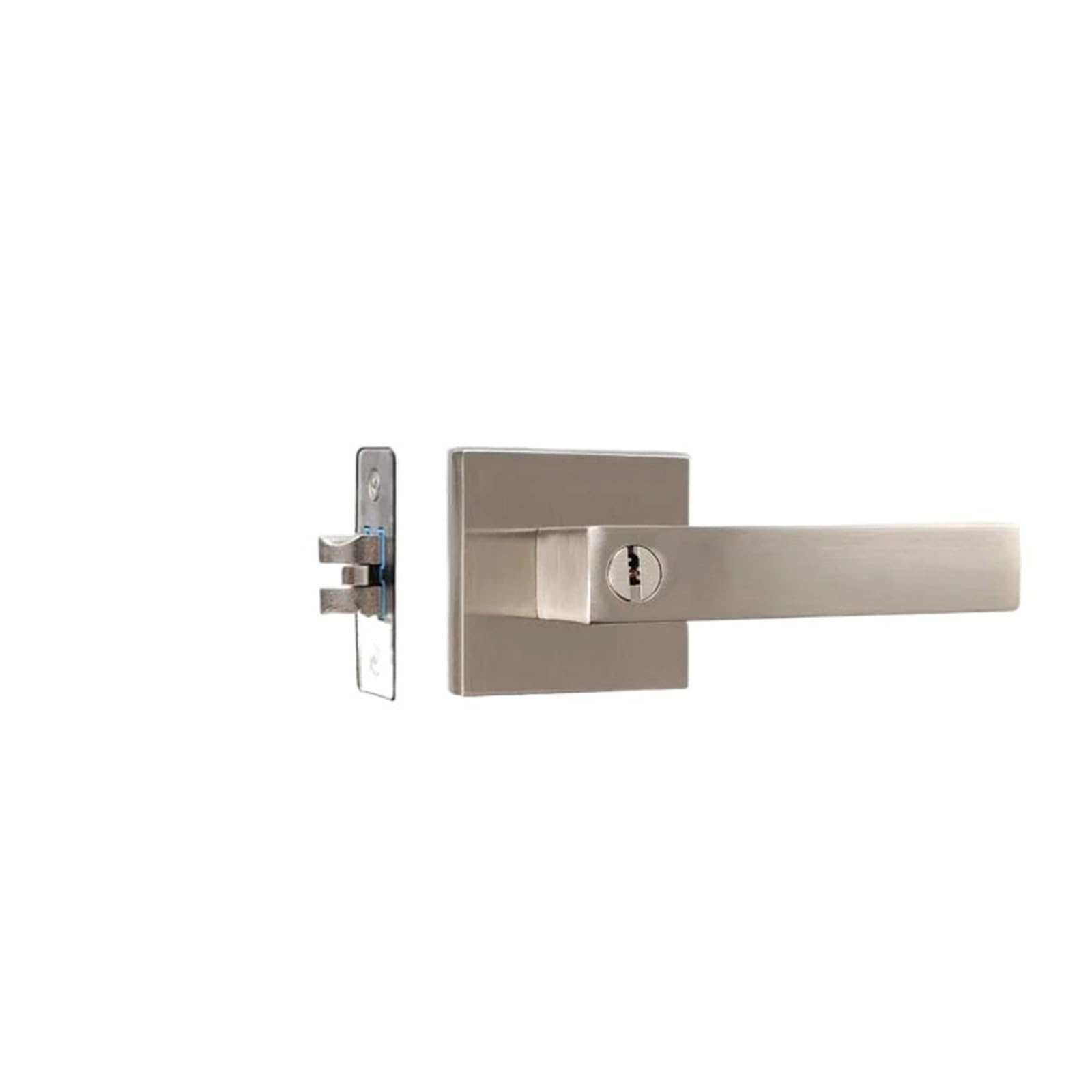 Sjloynwq Green Bronze -Bk_60mm Bedroom Home Wooden Door Single Tongue Keyless Handle Three Rod Lock(Green Bronze -Bk_60mm)