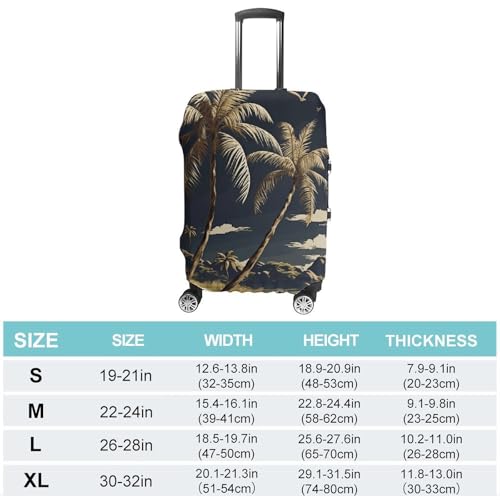 Carry on Luggage Cover Palm Tree Suitcase Covers for Luggages Tsa Approved Travel Luggage Sleeve Protector Elastic Suitcase Protector Anti-Scratch Washable Fits 19-30 Inch Case -XL2