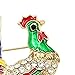 Chicken Brooch Pin - Alloy Rooster Lapel Pin for Shirts, Sweaters, Dresses, Bags & Headscarves - Fashion Jewelry Gift