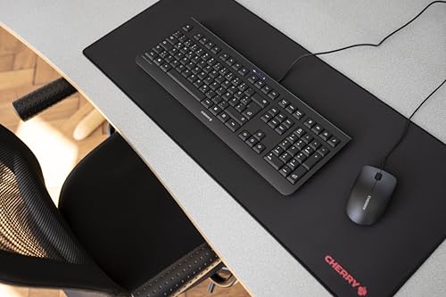 MP 2000, Tappetino Mouse in Tessuto Premium, Formato XXL (800 x 350 x 5 mm), Superficie Liscia, Precisa, Bordi Cuciti, Antiscivolo, Arrotolabile, Nero - Mouse gaming - Immagine 4