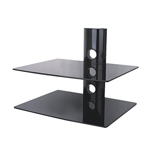 エース オブ パーツ 壁掛けAVラック 2段式 DRS-102 ブラック/ブラック