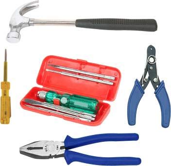 Multi Hand Tool Kit 10 Pc. - Combination Side Cutting Plier 8