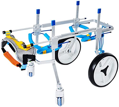 Fauteuil roulant pour animaux de compagnie réglable avec poussette de soutien pattes arrière