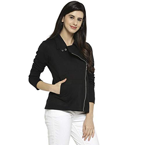 Image of PINACOLADA Full Sleeve Solid Women Casual Jacket(AUZ19 JKHNKSZIP W PLN BL AZ L)