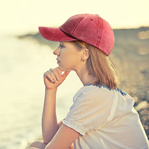 Jecery 12 Pcs Baseball Caps For Women Men Washed Baseball Hat Adjustable Cotton Sports Caps For Adults Outdoor Activities() #TOP4