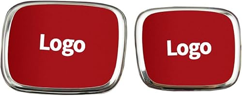 JC Racing - 2 insignias de emblema delantero y trasero de cromo rojo compatible con Honda Civic Si Coupe 2014-2015