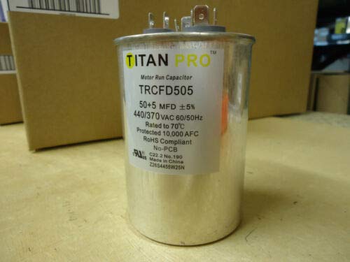 Packard TRCFD505 50 + 5 MFD - 440/370V Round Motor Run Capacitor HVAC Titan Pro