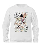 MERCHANDMANIA Sudadera A3 Oliver y Benji Dibujos Futbol furgol niños chiquillos Sweatshirt