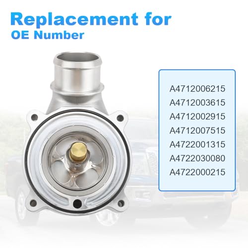 Image of 1A4712006215 Coolant Thermostat compatible with Detroit engines DD13 DD15 | Compatible with Freightliner Cascadia M2 114SD Western Star 4700SB 4800SB 4900EX 188 ℉ / 87 ℃, Replace A4722001315 A4712002915