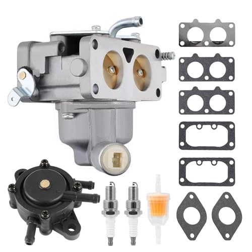 BenTsD compatible avec le carburateur 266-091 20 CV pour Nikki 498751 266-2408 remplace le moteur Briggs Stratton 21 CV V-Twin Intek avec pompe à carburant