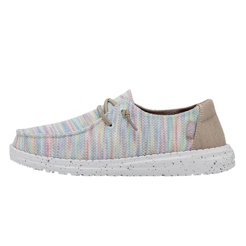 Image of HEYDUDE Women's Wendy Chambray | Women's Shoes | Women's Lace Up Loafers | Comfortable & Light-Weight