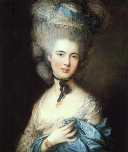Impression Moderne Tableaux Graffiti Art de Prestige Portrait Gainsborough Toile 60x90cm