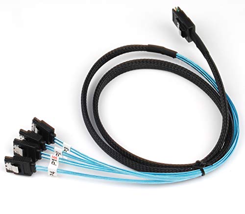 Cable Mini SAS 36Pin SFF-8087 a 4 SATA 7Pin, 2 unidades miniatura 2