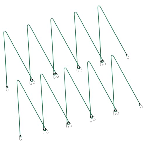 10 lotes de cuerda pesada para tienda de campaña de instalación rápida, gancho de mosquetón para exteriores, para camping, senderismo y almacenamiento seguro, gancho de metal elástico