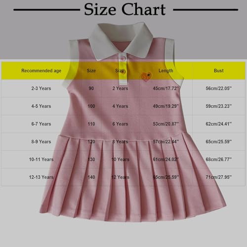 wodceeke Toddler Baby Girls Polo Dress Summer Sleeveless Pleated Tennis Dress A Line Playwear Sundress2