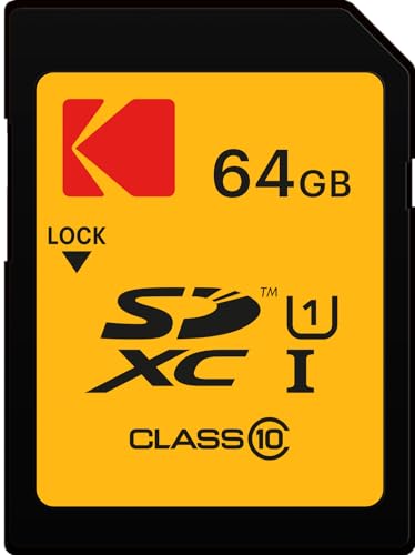 Image of KODAK 64GB 10-Pack SDXC Card, UHS-I U1 V10 Premium, up to 85MB /s Read Speed, for Full HD Video and High-Resolution Pictures, Compatible with SDXC Standard (10-Pack)