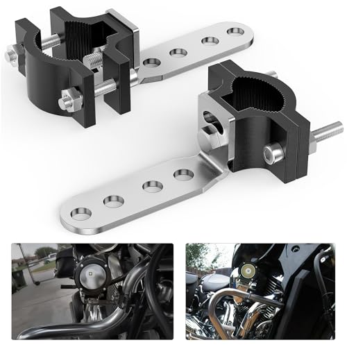 Image of Nilight Motorcycle Light Clamp Brackets fit from 0.7 to 1.2 Inch Round Tube | fit 0.7 inch-1.2 inch diameter roll bar, for Off-road LED Light Pods Front Fork Lights Roof Rack Bumper ATV UTV