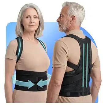 Posture Corrector for Men/Women, Full Back Brace, Lumbar Support