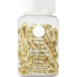 Ritual Women's Postnatal Multivitamin - 60 Capsules - 30 Servings | Key Essential Vitamins and Minerals - Support Mom and Baby Postpartum, Throughout Lactation* - Choline, DHA - Vegan - Mint