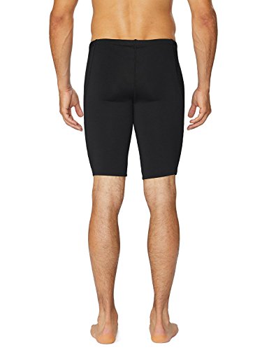 BALEAF Men's Athletic Durable Training Polyester Jammer Swimsuit Black Large