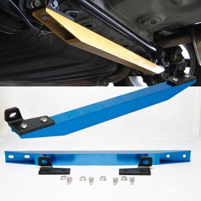Amazon Com Remix Custom For 96 00 Honda Civic Ek Rear Lower Underbody Cnc Tie Bar Blue Automotive