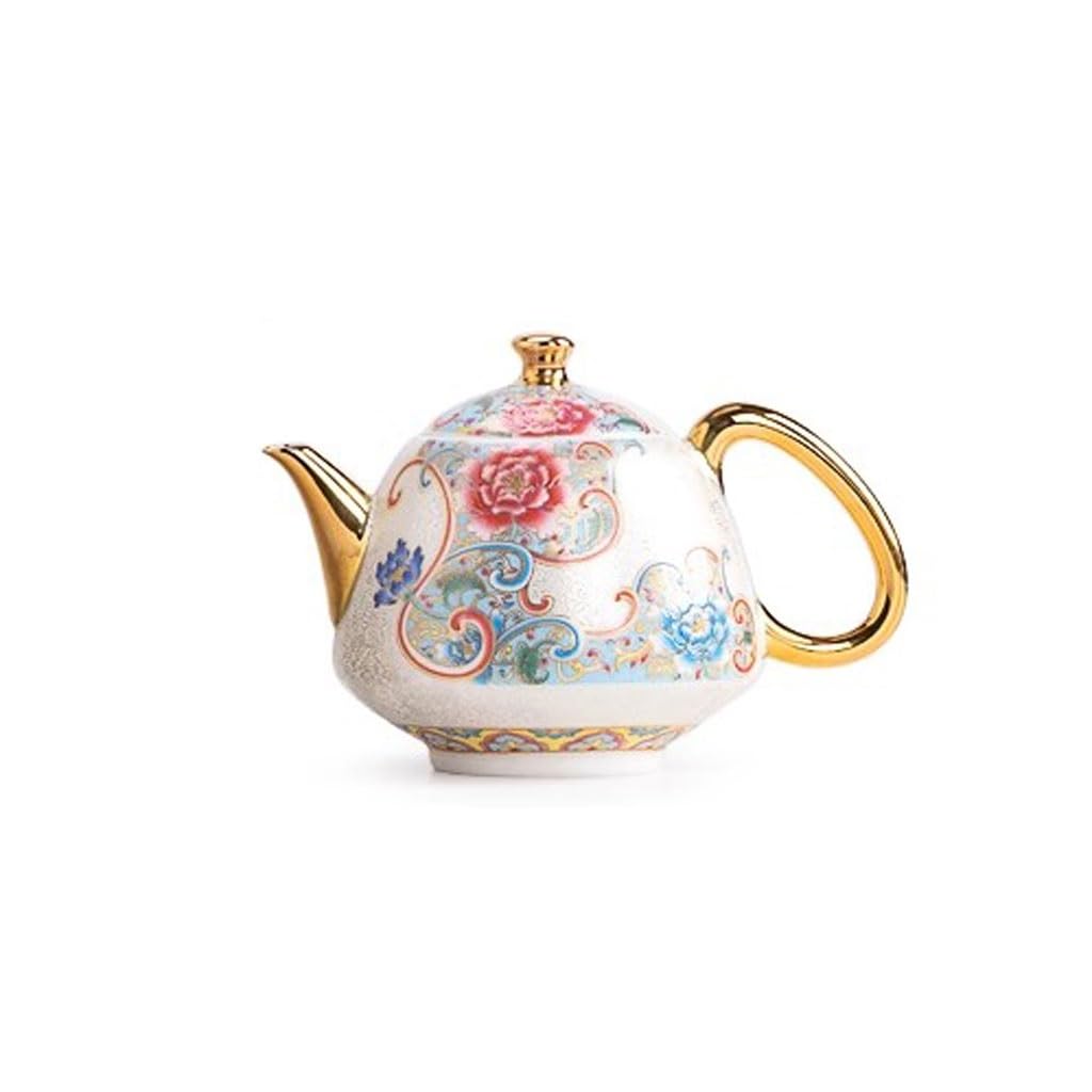 Sjdopulse White Tea Set, Tea Pot Creative Hand Painted Floral Porcelain Teapot Household 1 Teapot Two Teacup Set Kung Fu Tea Set Teapot Teapot For Infuser