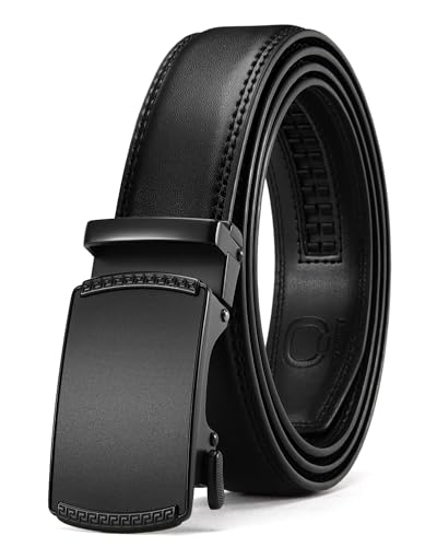 Image of CHAOREN Mens Dress Belt - Mens Ratchet Belt Leather for Dress Pant - Micro Adjustable Belts Fit Everywhere